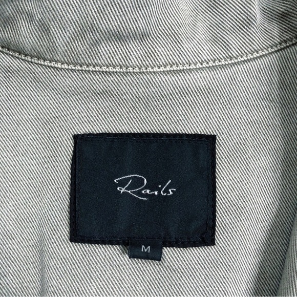 Rails • Effie Utility Romper shortalls playsuit Seagrass sage green twill zip - Picture 6 of 12